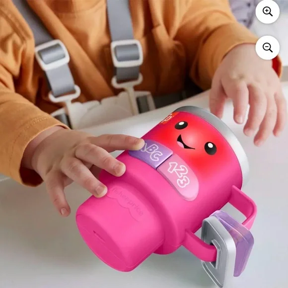 Fisher Price Laugh & Learn Wake Up & Learn Coffee Mug [Lights & Music, Pink] - Picture 2 of 4
